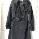 New York & company trench coat jacket double breasted with belt, size small Black Photo 0