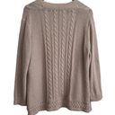 Croft & Barrow  Open Cardigan Women Sweater XL Tan Crochet Open Knit Neutral Photo 2