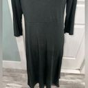 Eileen Fisher  Tencel stretch jersey bateau neck dark green midi dress size XS Photo 3