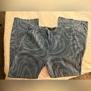 Hollister Size XL Blue Marble Zebra Print Ultra High Rise Flare Leg Jeans Photo 1