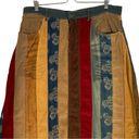 Vintage Gypsy Jeans Y2k Patchwork Midi Skirt Size 14 Tan Photo 2