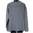 Chico's  Weekends Sweatshirt Sweater Size Large 2 Gray Pullover Cowl Neck 22"X26" Photo 2