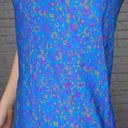 Merona Vintage 80s Blue Ditsy Floral Midi Slip Dress Photo 1