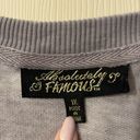 Absolutely Famous  Grey Lightweight V-neck Love Sweatshirt 1X Photo 2