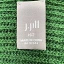 J.Jill  Womens One Size Poncho Sweater Green Front Pockets Tunic Length Rib Knit Photo 11