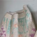 Vintage 1980s Pastel Kawaii Floral Print Knit Sweater Size L Size L Photo 2