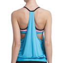 Nike  Women’s Athletic 2-in1 Tankini Swimsuit Workout Layered Athletic Top Photo 1