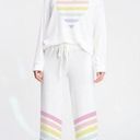 Phil Love  Rainbow Heart Loungewear Top and Bottom Set White Size Medium NWT Photo 0