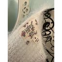 Hippie Rose  Mohair Like Twist Sweater Sz M White 2 Way fuzzy cropped plunge back Photo 3