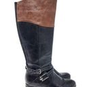 Unisa  Trinee Two Tone Stretch Calf Buckle Detail Knee High Riding Boots Size 8 M Photo 0