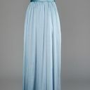 Vera Wang New w/ $199 Tags White  Dusty Blue Formal Maxi Gown Medium 8 Photo 0