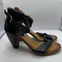 Miz Mooz  Verona Collection Open-Toe Black Leather Chunky Heel Sandals Sz 40 US 9 Photo 5