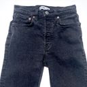 RE/DONE  Women’s 90s High-Rise Ankle-Crop Jeans Black Wash Frayed hems size 25 Photo 7