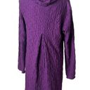 Habitat  Clothes To Live In‎ Crinkle Tunic Purple Cowl Neck Textured Women Size S Photo 4