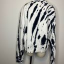 Good American NWT  Boyfriend Sweatshirt LARGE Black Tie Dye Crewneck Relaxed Fit Photo 1