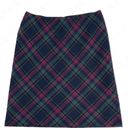 Talbots Outlet Classic Skirt Tartan Plaid Wool Acadamia Dark Blue Purple Green 8 Photo 0