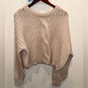 Garage  Cable Knit Chunky Cropped Sweater Sz L Photo 3