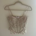 Lace Corset Top Tan Size M Photo 0