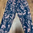 Sweaty Betty  The Power Legging Yoga Pants XS Green Pink Star Floral Side Pocket Photo 2