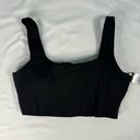 Madewell  Flex Square-Neck Sports Bra Black Size S Stretch Athleisure Gym UPF 40 Photo 0