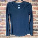Mossimo Supply Co  Black Long Sleeve Scoop Neck Casual Tee T-Shirt Size Small Photo 0