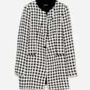 ZARA blazer NWOT~black & white~HOUNDSTOOTH FROCK COAT Photo 3