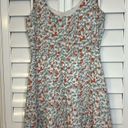 Trixxi Floral Tank Dress Flowy Lined Medium M for Spring Summer White Blue Red Photo 4