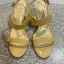 Kate Spade  Clume Beige Patent Rainbow Wedges Photo 4