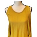 Magaschoni  Womens Sweater Silk Wool Yellow Long Cold-Shoulder Sleeve Pullover S Photo 3