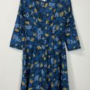 Eshakti  Womens Dress Small 4 Blue Floral Vine Print Party Fun Church Casual Photo 6