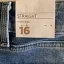 Lane Bryant NWT  High Rise Straight Distressed Jeans Size 16 Photo 1