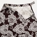 Talbots  Skirt Brown White Paisley Floral Cotton A-Line Flare Circle Skirt Size 8 Photo 6