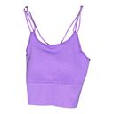 Halara NWT  Seamless Flow Crop Top Cami XXS Purple Ribbed Yoga Athletic Fitness Photo 1