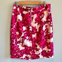 Kate Spade  Jordan Pink Watercolor Floral Silk Blend Pencil Skirt - size 10 Photo 0