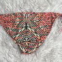 Billabong NEW NWT  Bikini Bottoms Swim Fringe Tie Tribal Pink Black Neon Small Photo 1