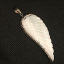 Angel Wing Pendant Natural Shell & Pave Angel Wing Pendant for Necklaces NEW Photo 2