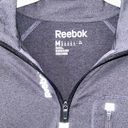 Reebok Black Gray  Long Sleeve Quarter Zip Athletic Top Fitness Women’s Medium! Photo 3