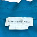 Lovers + Friends  Trish Button-Down Top Shirt Blouse Ostrich Feather Size Small Photo 11