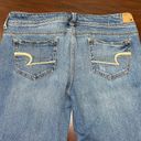 American Eagle Dark Wash Super Stretch Artist Cropped Denim Jeans Size 14 Short Photo 3