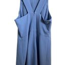 French Connection  Dress Size 12 Large Blue Sleeveless Cutout Back Polyester Photo 1