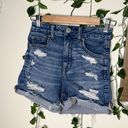 American Eagle  Curvy High Rise Shortie Denim Shorts Photo 2