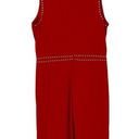 Carmen Marc Valvo  Studded Sleeveless Sheath Dress - Red - 8 Photo 5