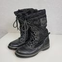 Coach  Women's Shaine Boots 5.5 Shinny Black Signature Fabric & Leather Round Toe Photo 1