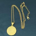 Zodiac 18K Gold plated Taurus  Sign Quarter Coin Pendant 20” Necklace 15.7g Photo 3