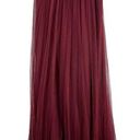 Jenny Yoo Collection Size 4 Tulle Maxi Skirt Burgundy Wine Formal Bridal Red Photo 0