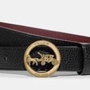 Coach NWOT XL Pebble Leather Belt Signature Horse & Carriage Buckle Photo 0