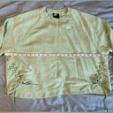 Nike  Women’s Mint Green Essential Lace up cropped crewneck sweatshirt XL Photo 1