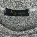 KLD Signature Boutique  Gray Crewneck Front Knot Long Sleeve Sweater Size Large Photo 2