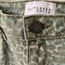 Parker Smith  Animal Print Skinny Jeans Mid Rise Button Zipper Closure Green Blue Photo 6