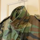 Authentic United States Army camouflage fatigues patriotic jacket coat zip up Green Size L Photo 4